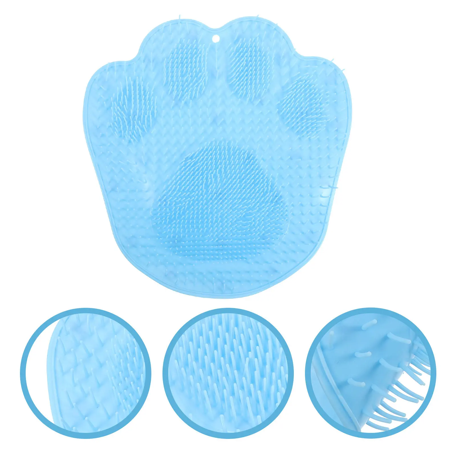 Shower Foot Scrubber Mat Back Scrubber for Wall Mount Hands Free Deep Cleansing Nonskid Suction Cup Bathroom Massage Mat Plantar
