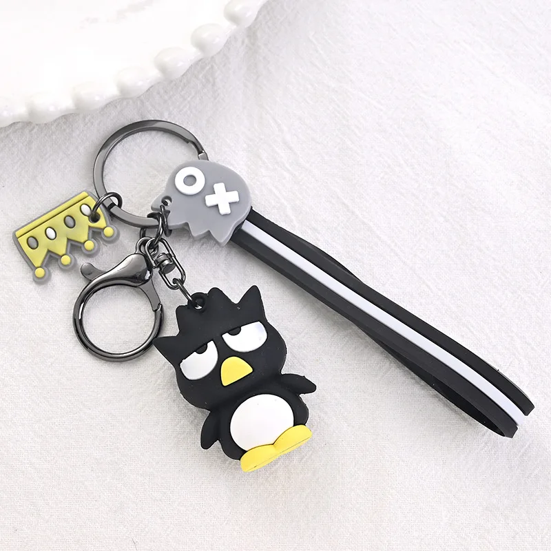 MINISO Cute Sanrio Keychain cartoon character Keychain Hello Kitty My Melody Chrome Kerop Badtz-Maru Cainamoroll toys