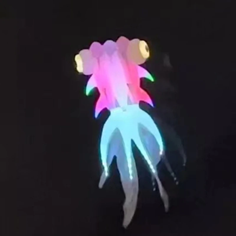 Led fish kite flying trilobites factory kite for adults kite string line programmable toys large kite dragon kite Air bounce fun