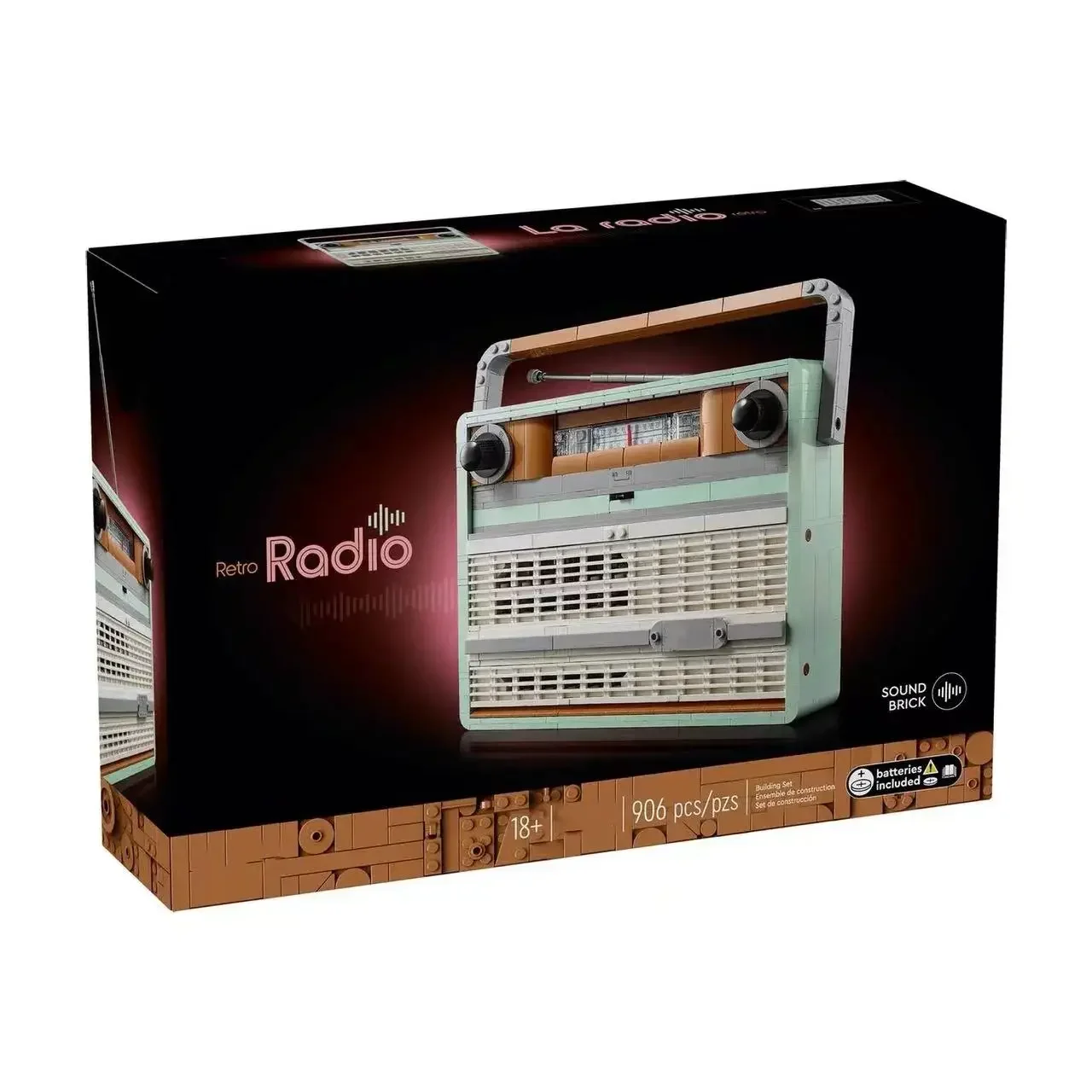 In Stock 10334 Retro Radio Model Building Blocks 1970s Transistor Radio Music Home Decor Bricks Toy For Children Christmas Gifts