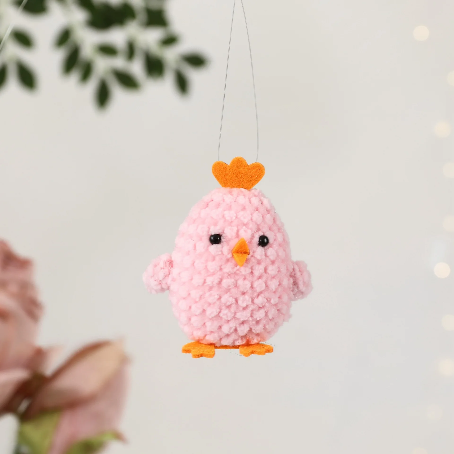 

Party Decoration Cute Crochet Chick Pendant Handmade Funny Easter Chick Decoration Colorful Chick Home Decor