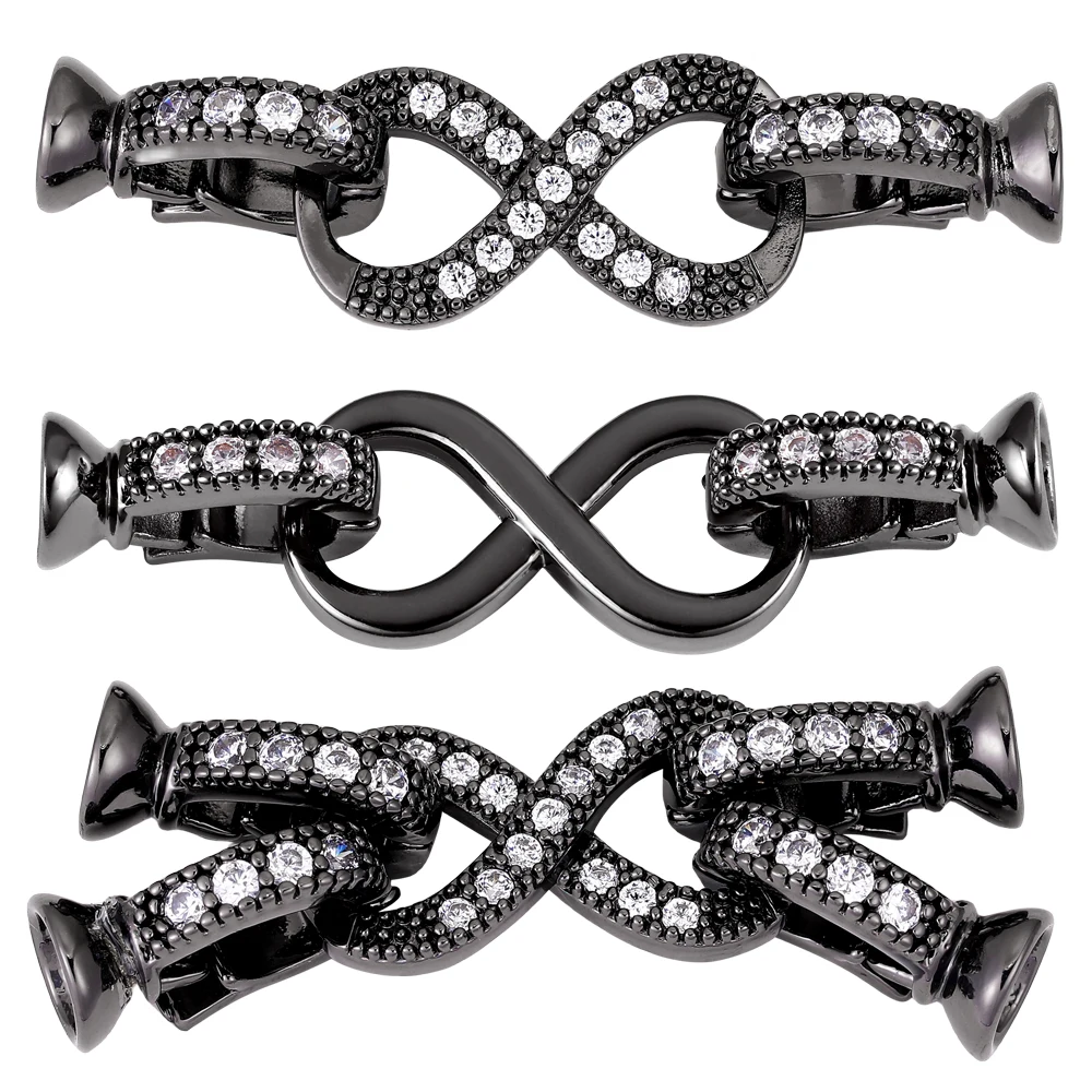 Juya الإبداعية النحاس السحابات موصل الديكور أقفال المشابك اكسسوارات DIY بها بنفسك التطريز الخرز الأحجار الكريمة اللؤلؤ صنع المجوهرات #4