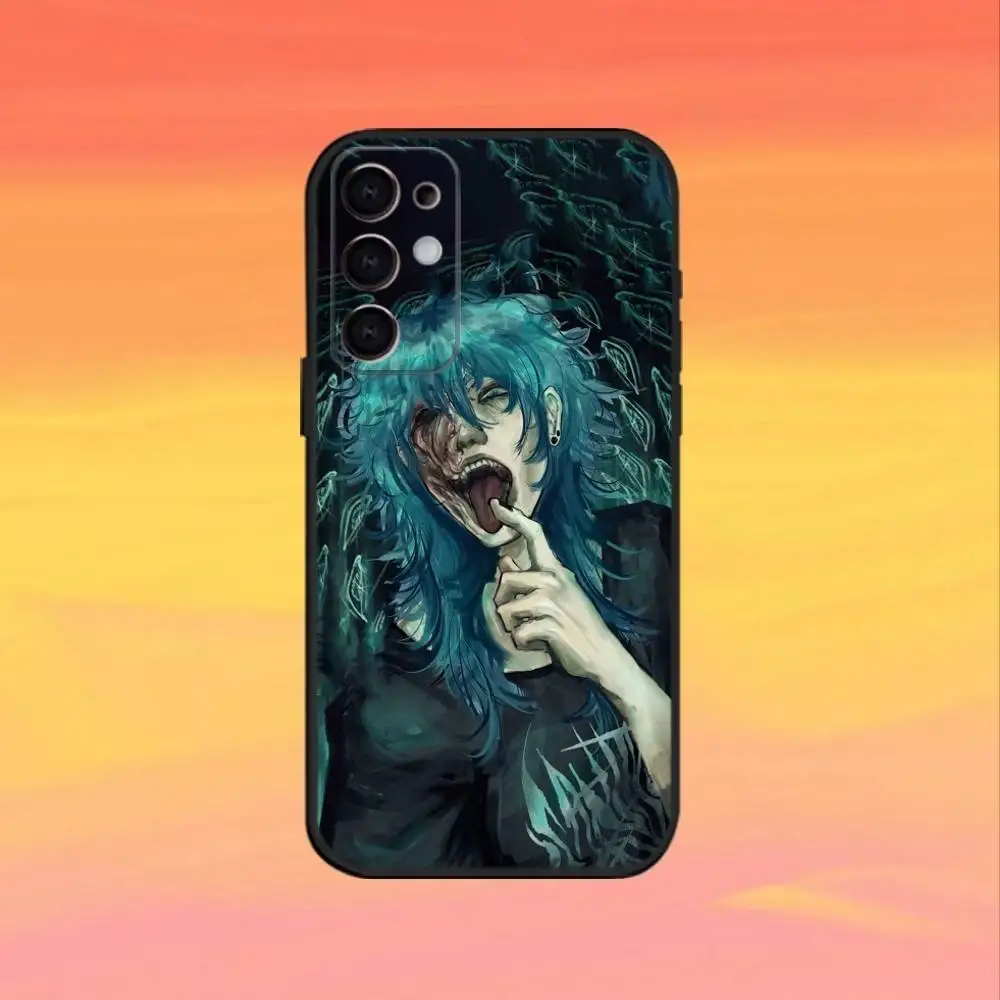 Funda de teléfono Cartoon S-Sally F-Face para Samsung S25,S24,S23,S22,S21,S20,Ultra,Plus,FE, funda suave negra