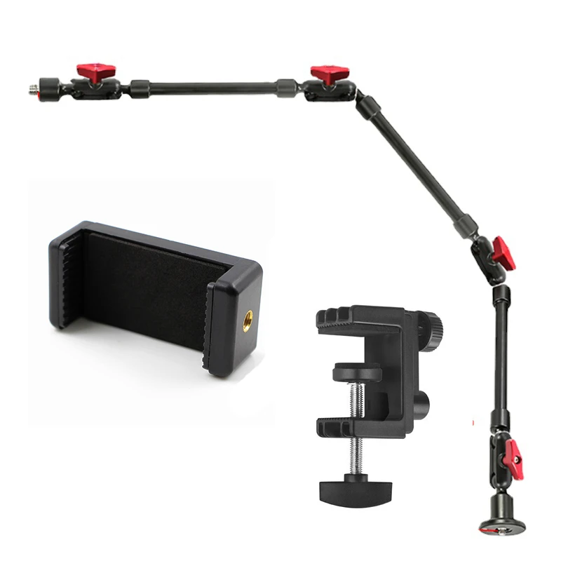 Smartphone Camera Action Gopro Clip Wall Mounted Webcam Studio Stand Magic Arm Bracket Clamp Mobile Phone Holder Tablet Holder