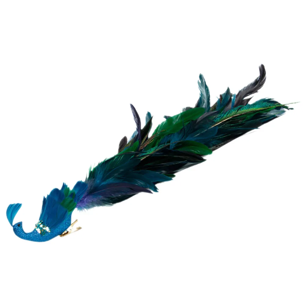 

Long Tail Pendant Theme Decoration Manual Glitter Ornament Foam Bird Ornaments for Tree Holiday Bride Faux
