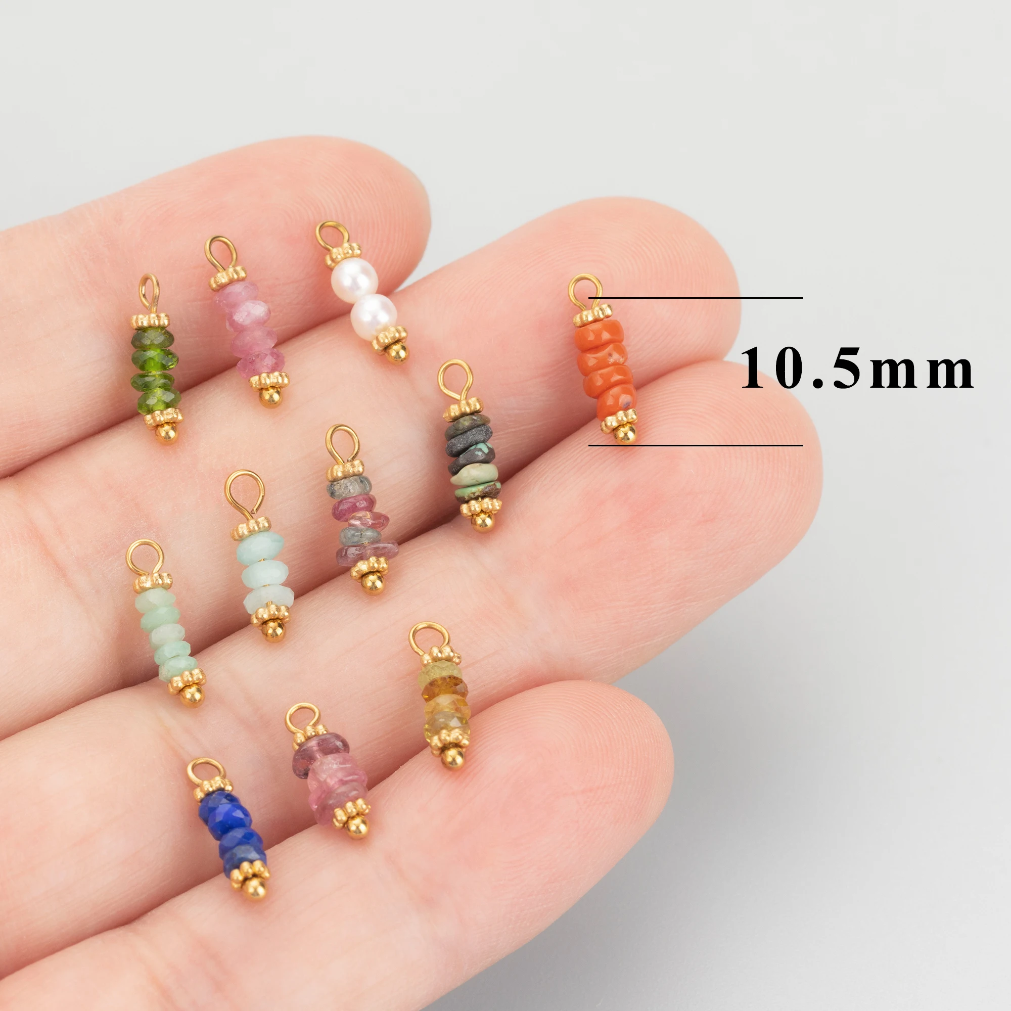 GUFEATHER,10pcs/lot,MI24,jewelry accessories,stainless steel,natural stone pearl,charm,hand made,diy pendants,jewelry making
