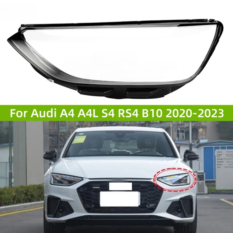 

Для Audi A4 A4L S4 RS4 B10 2020 2021 2022 2023, передние фары, стеклянная крышка, прозрачный абажур, линза головного света
