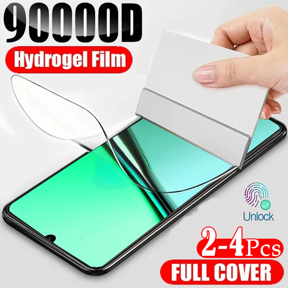 2-4pcs Full Cover Flexible Silicone Hydrogel Film For Xiaomi Redmi 14C 14R 13 13R 13C 12 12C A3 Pro turbo 3 Screen Protector