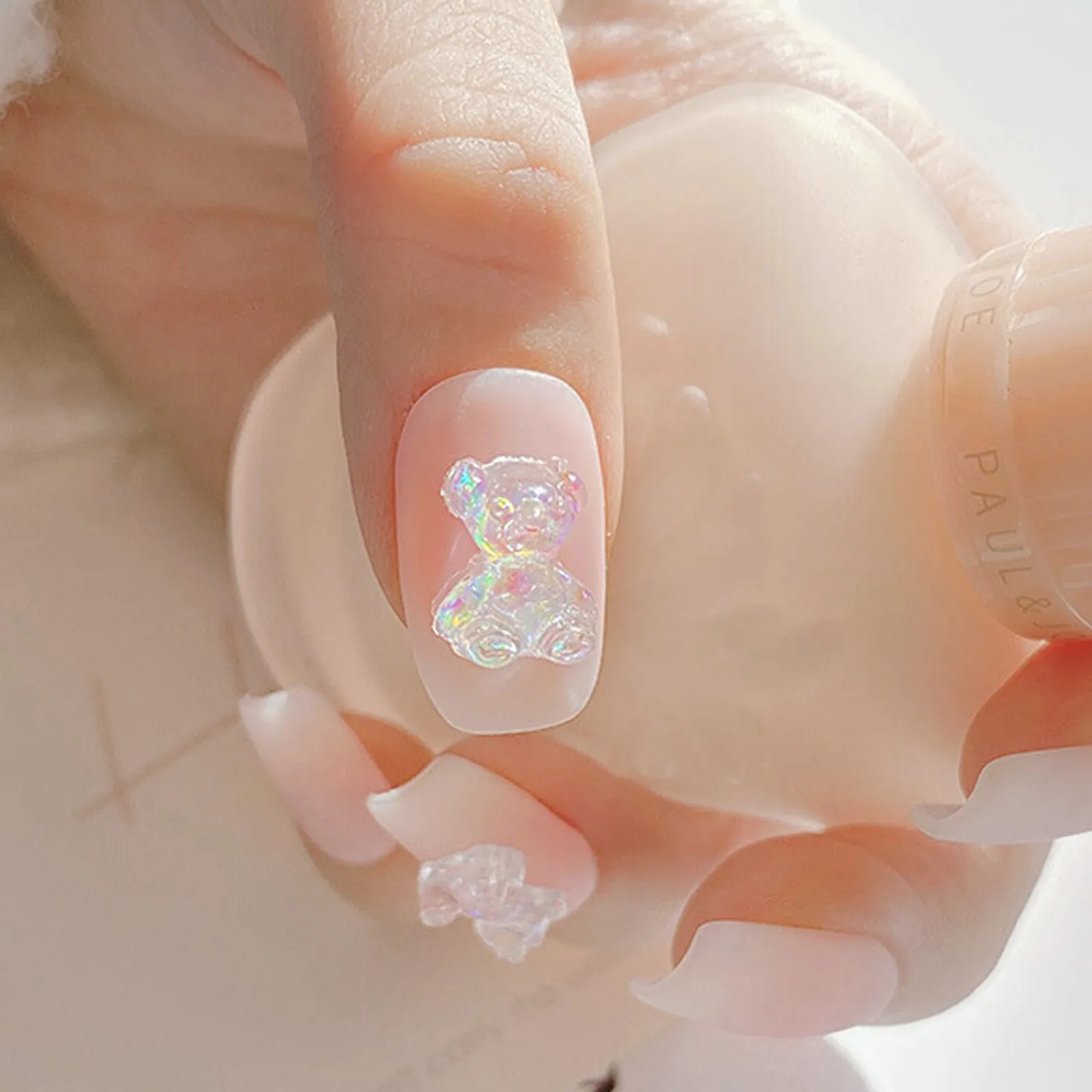 

80 шт. Декоративные смоляные подвески-мишки для маникюра, уникальные 3D-аксессуары для ногтей, изысканные украшения для девочек