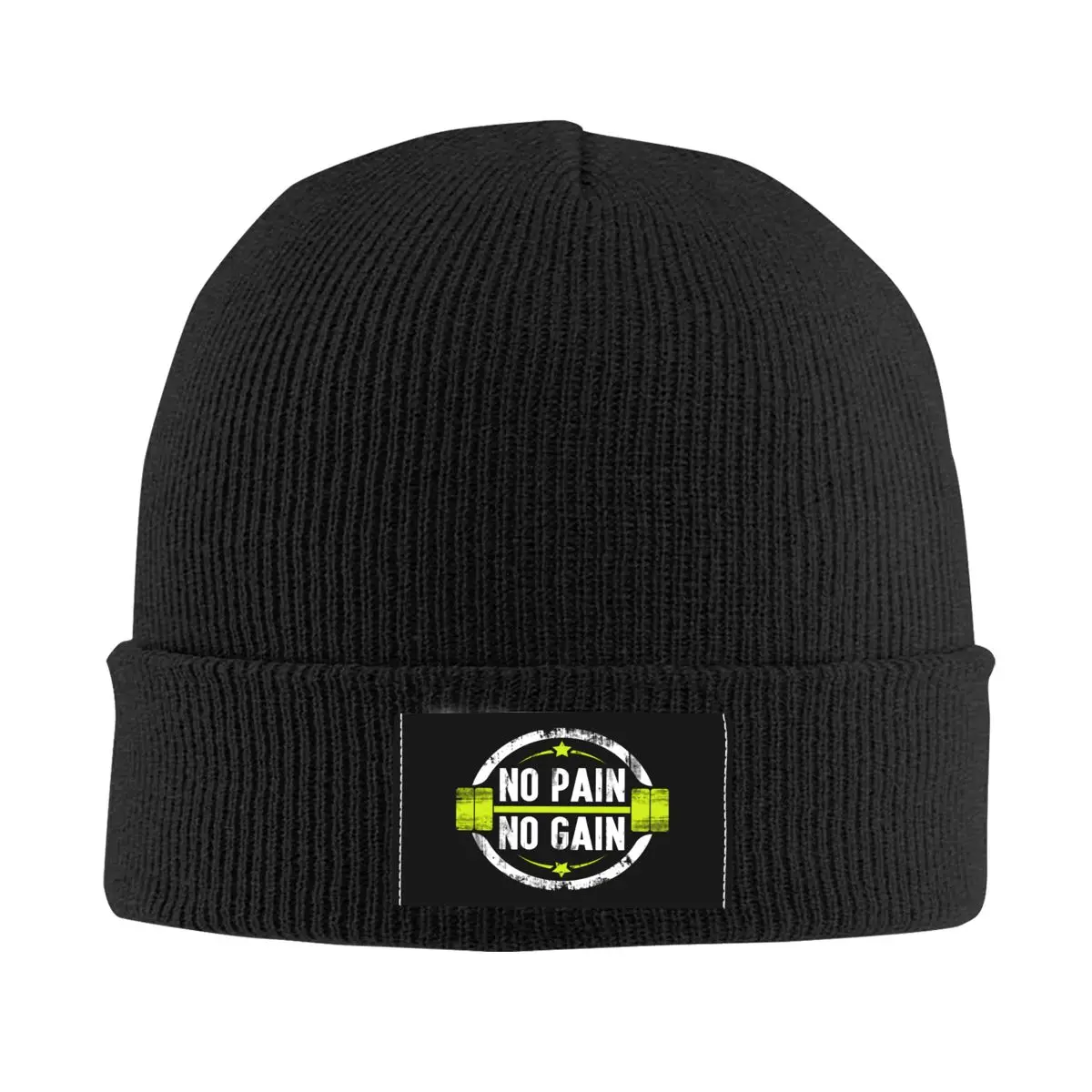 No Pain No Gain Skullies Beanies Caps Cool Winter Warm Men Women Knitted Hat Adult Unisex Bodybuilding Fitness Gym Bonnet Hats