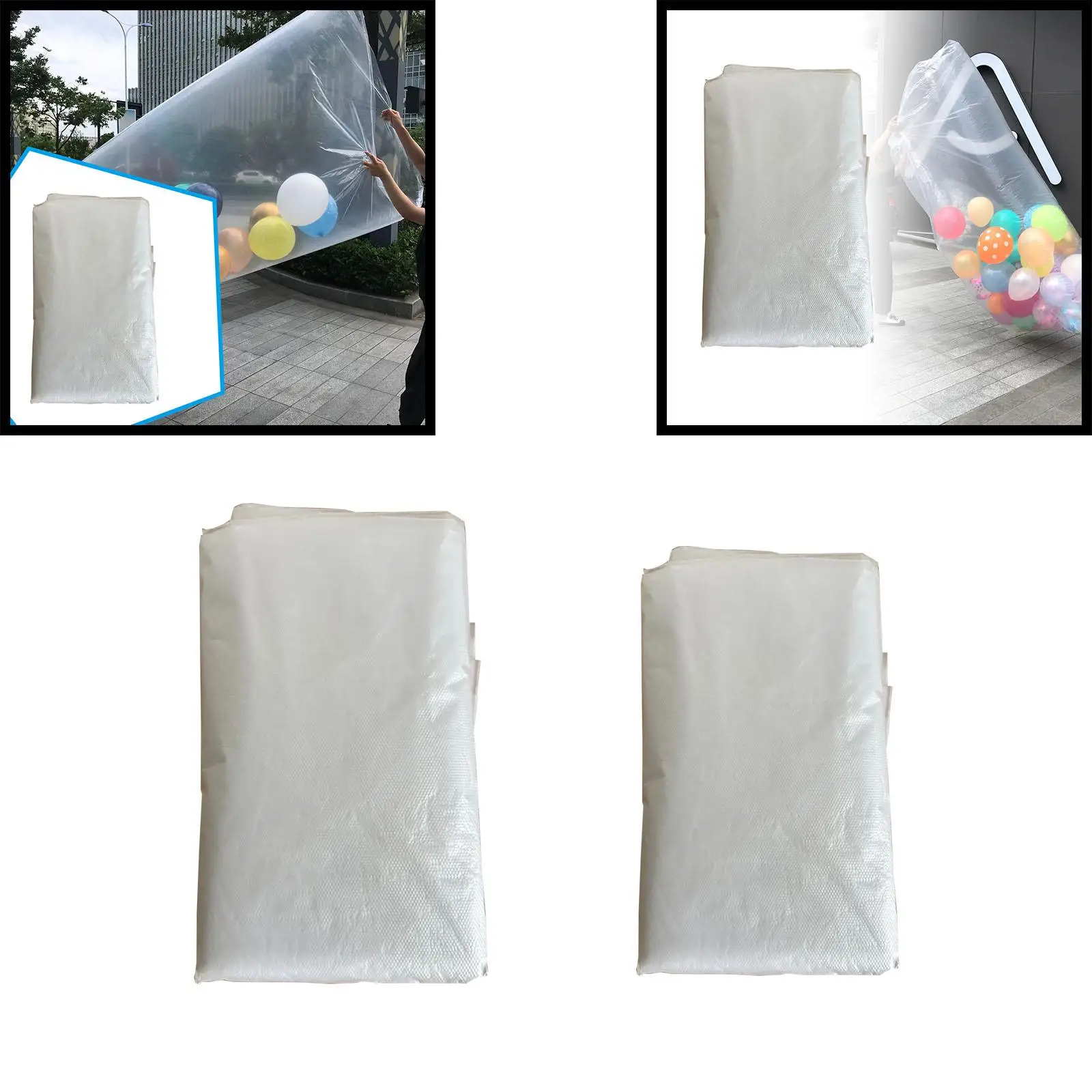 Large Balloon Bag for Transport Transparent Pouch Reusable Balloon Storage Bag for Birthday Celebration Party Graduation Wedding