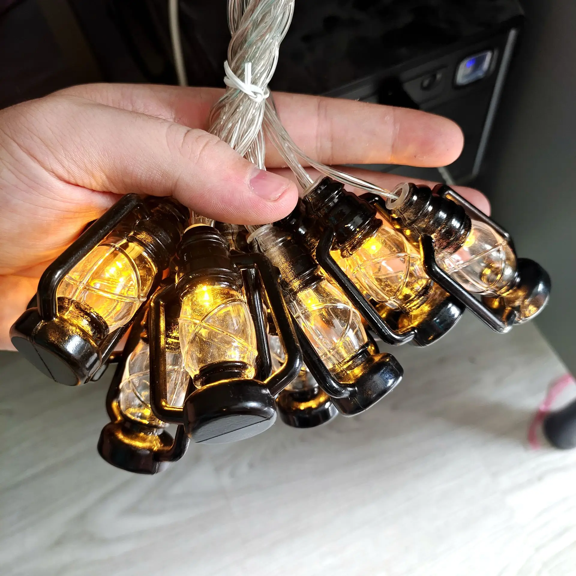 Ramadan Retro kerosene LED string Fairy light LED Eid Mubarak Ramadan Decorative String Lights Muslim Islam Party Navidad Decor