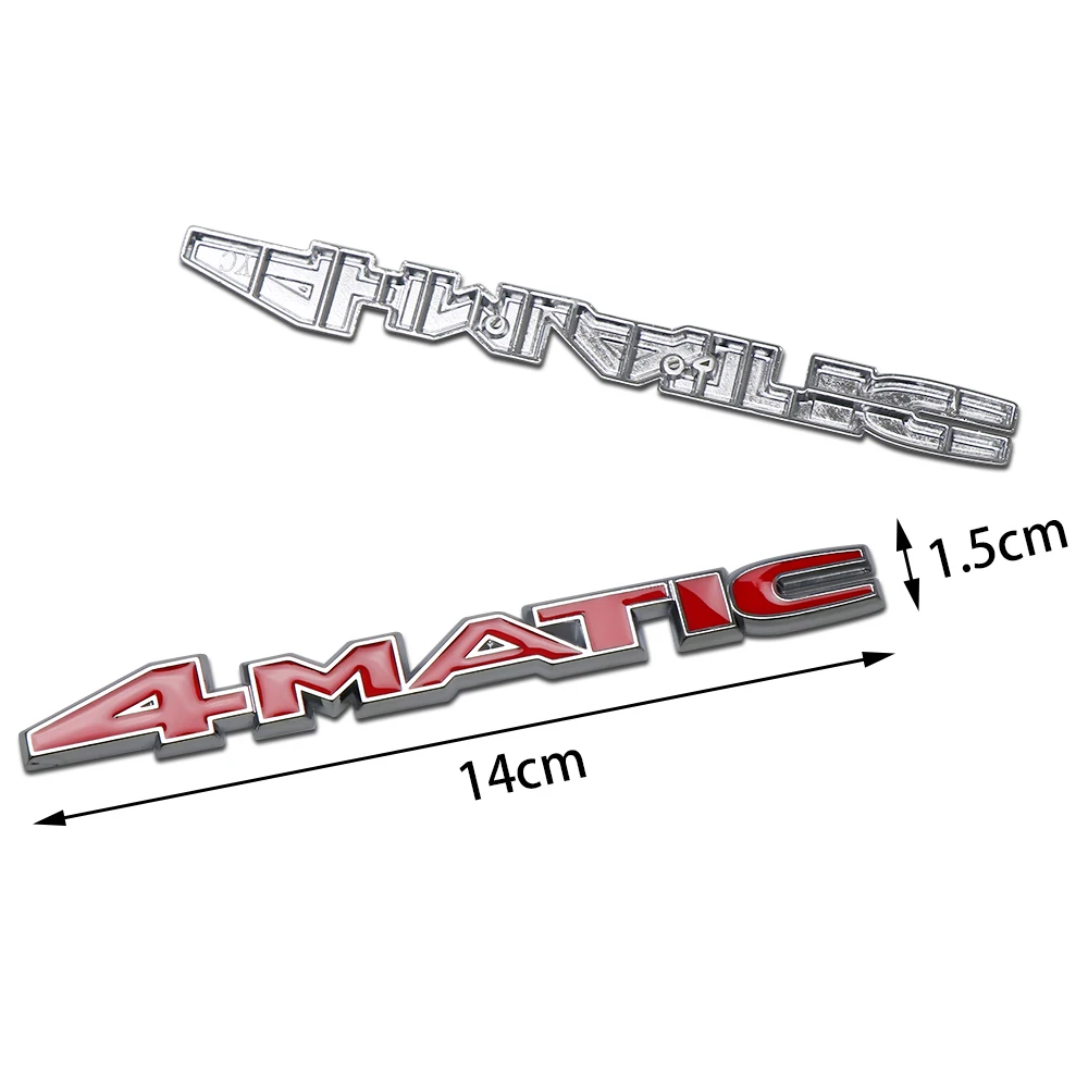 1pc 3D Metal 4MATIC Badge Sticker Body Decoration Decal For Mercedes Benz AMG W202 W203 W204 W205 W210 W211 W212 W177 V177