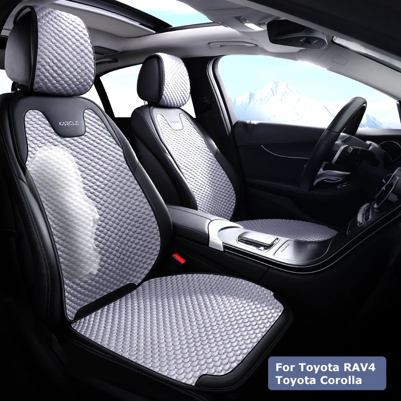 Ice Silk Seat Covers for Toyota RAV4 Corolla Sweat Absorption Auto Seat Cushion Breathable Quality Car Seat Protector Accessory