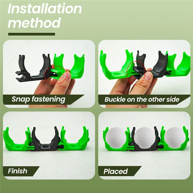 スリーボール ゴルフボール クリップ 滑り止め 分解が簡単 ゴルフボール クランプ 再利用可能なゴルフ ラック ゴルフ アクセサリー-AA85