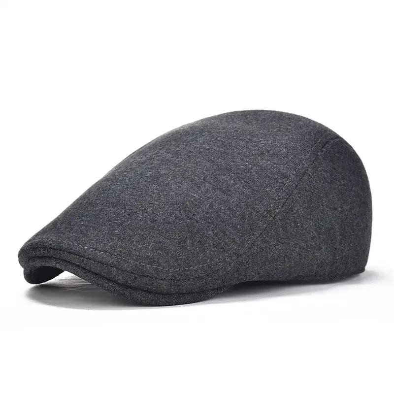 Men berets Fashion Cotton Solid Color Soft Top Casual Newsboy Cap Retro Literary Forward Cap Peak Cap Driver Hat Gift Unisex