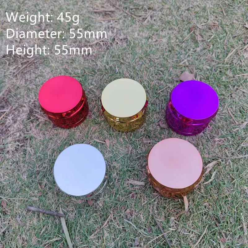 New 55mm plastic drum type electroplating cigarette grinder cigarette accessories