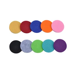 100 Pcs 175mm Replacement Felt Pads for 25mm Essential Oil Diffuser Locket Pendant Necklace(Mixed 10 Colors)