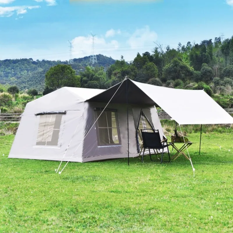 

Family Picnic Camping Tent Outdoor Overnight Rainproof Spacious Sunshade Inflatable Tents Portable Folding Camping Supplies