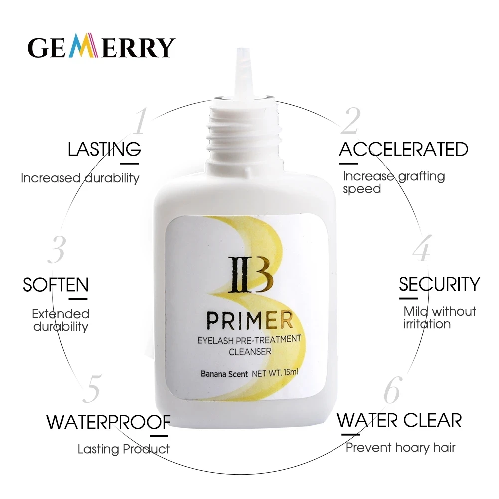 15ml Original I-Beauty Lash Glue Primer For Eyelash Extension Pre-Treatment Banana Scent Adhesive Primer Korean Makeup