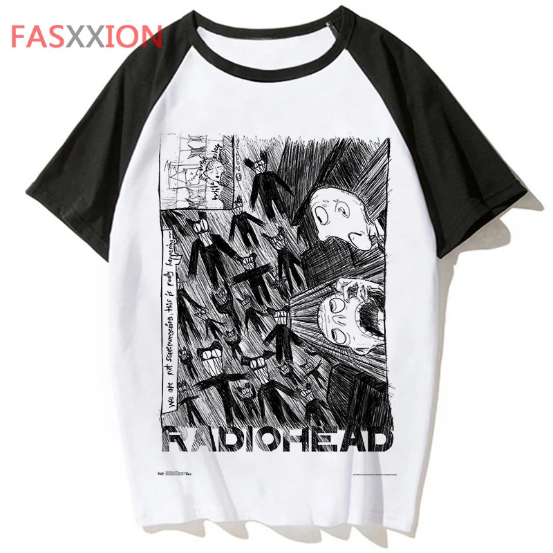 Radiohead top tees t shirt men 2022 kawaii print harajuku kawaii t-shirt clothes tumblr streetwear