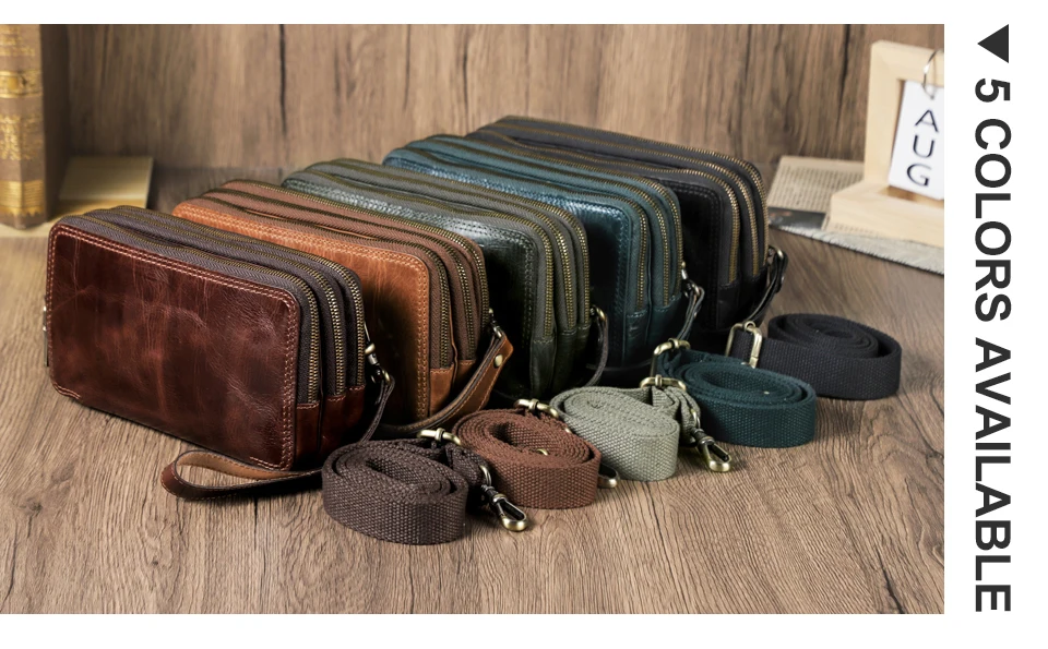 CONTACT'S Clutch-Taschen aus echtem Leder für Herren, luxuriöse Designer-Umhängetasche, lange Geldbörse, Damentasche, Handtasche, Geldbörse, Handytasche – Detail 2