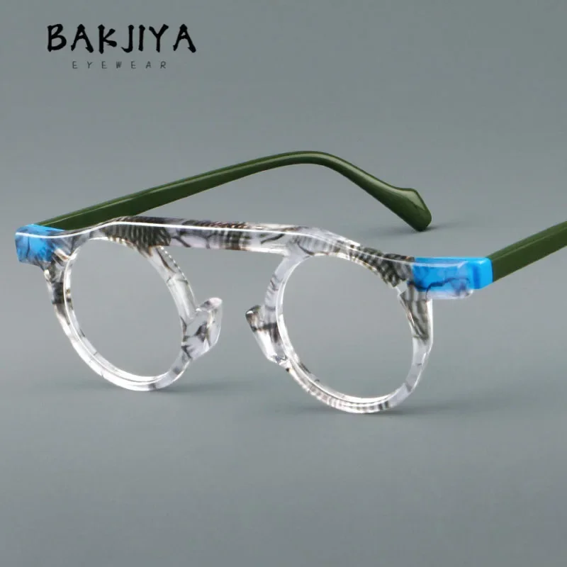 

Fashion Personality Acetate Glasses Frame High Quality Men and Women Retro Small Round Optical Eyewear Prescription Eyeglasses