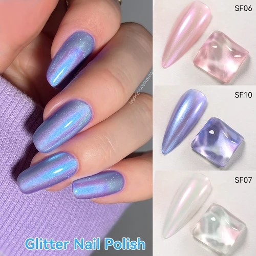 Imagen 2 del producto LILYCUTE 7ml esmalte de uñas con purpurina colorido brillante efecto perla barniz para decoración de uñas sin necesidad de lámpara