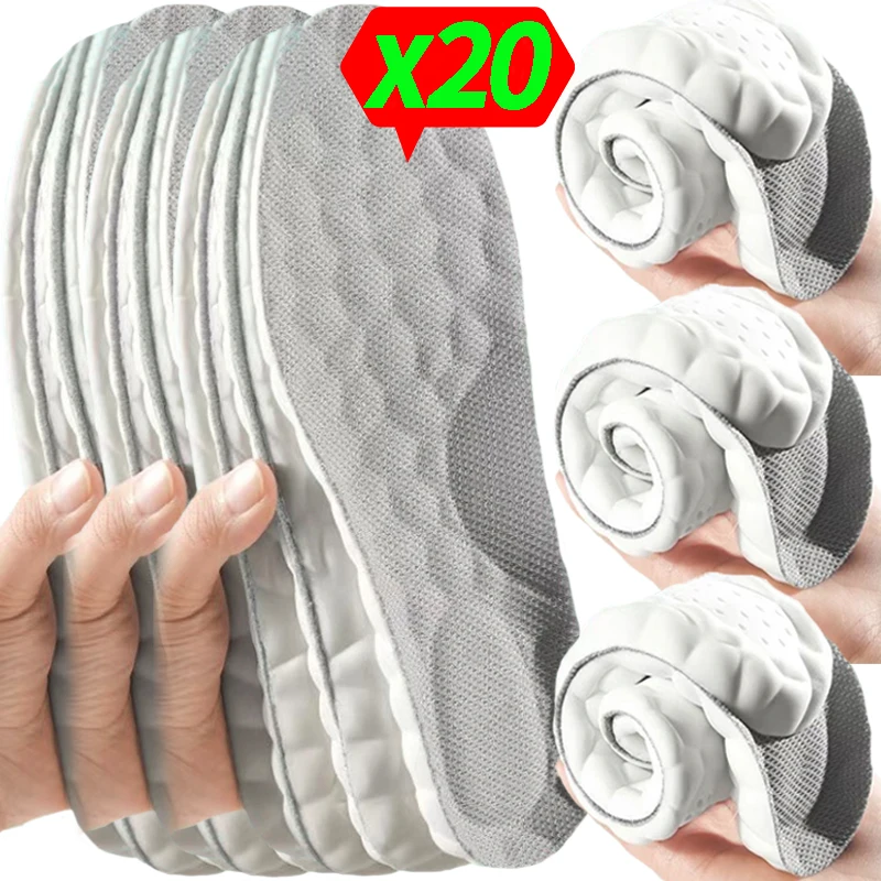 Breathable Orthotic Shoe Insoles Memory Foam Arch Support Sweat Absorbing Odor Control for Running Walking Sports Unisex Insoles