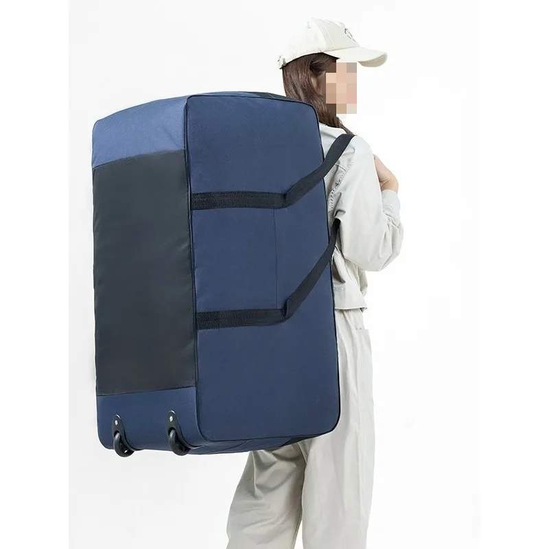 Residential luggage. Large capacity foldable check bag. Quilt storage travel with wheels
