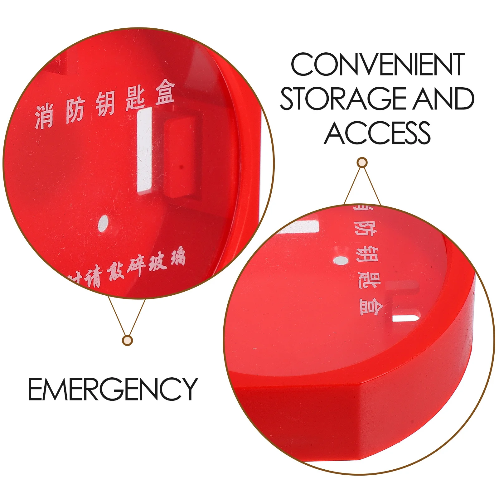 مجموعة واحدة من صندوق القفل الآمن لمفتاح الطوارئ المثبت على الحائط مع إنذار زجاجي لصناديق القفل #2