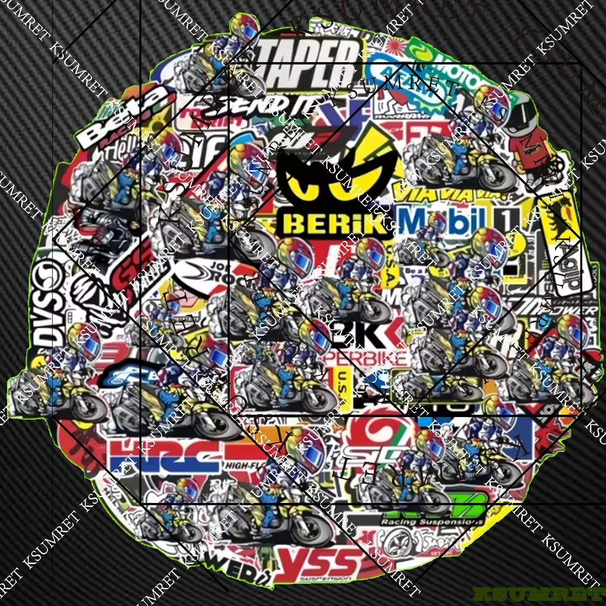 

40/80 шт. случайные наклейки для мотоцикла, мото багажный шлем для Yamaha SUZUKI Kawasaki, гоночный бренд, логотип, сделай сам, ПВХ наклейки, водонепроницаемые