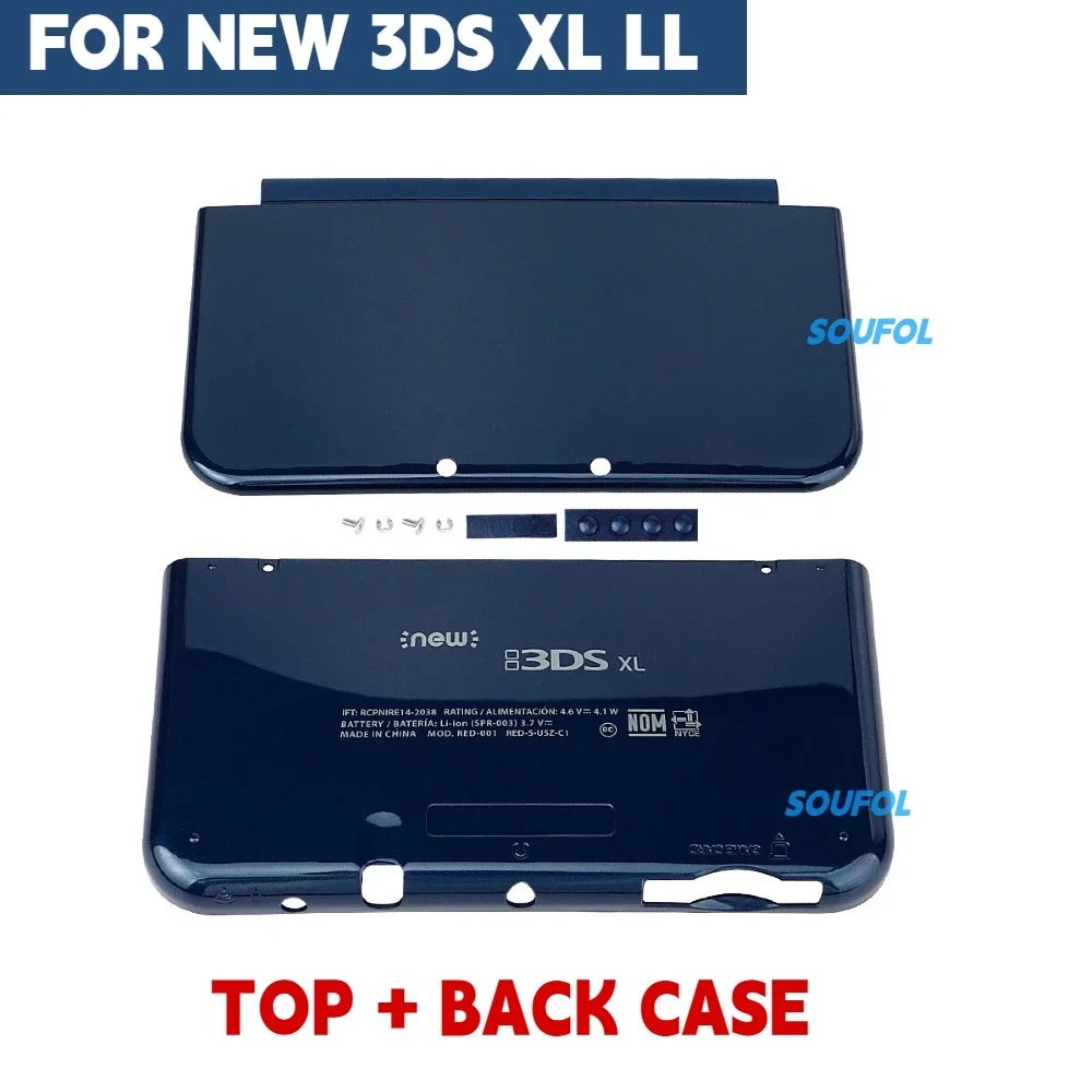 Blue Color Full Housing Shell Case With Buttons For New 3DS XL / LL Replacement Protective Hard Cover Game Console Accessories image 3