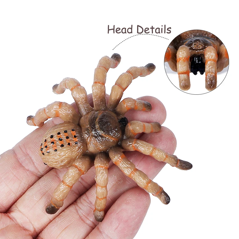 Хитрая игрушка на Хэллоуин, поддельный паук, имитация животных, насекомое, твердая модель, страшный забавный паук, розыгрыш, реквизит для детей и взрослых, подарки-сюрпризы