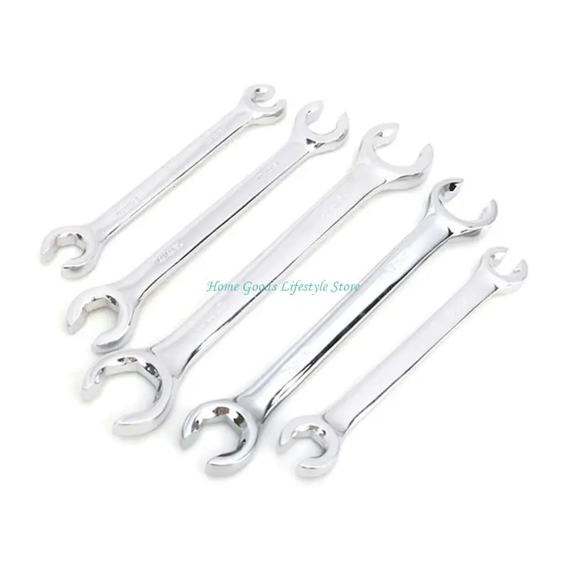 

E74E Professional 6 Pieces for Cr-v Steel 6~21mm Tubing Nut Wrench Set 6mm x 8mm 9mm x 11mm 10mm x 12mm