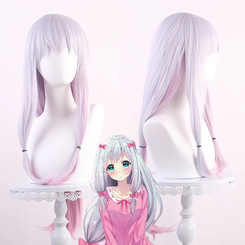 

EroManga Sensei Saiguu Izumi Gray To Pink Gradient Cosplay Wig Realistic Scalp Simulation