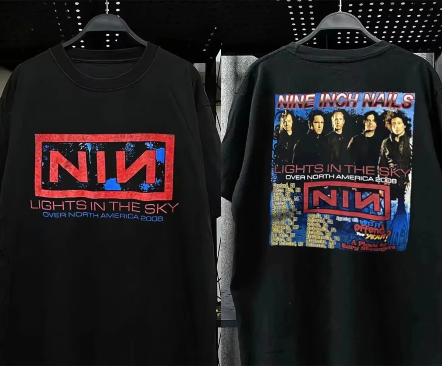 2026 Nine Inch Nails Band's Famous Industrial Rock Loose-printed Men's Kids and Women's Short-sleeve Oversized Unisex Breathable