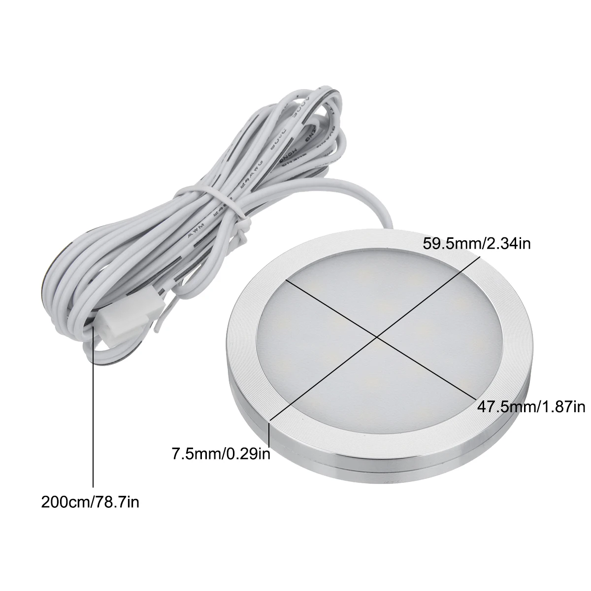 1/2PCS 12V LED Car Round Ceiling Dome Roof Light Interior Light Lamp For VW T4 T5 Camper Van Caravan Motorhome Boat RV Van