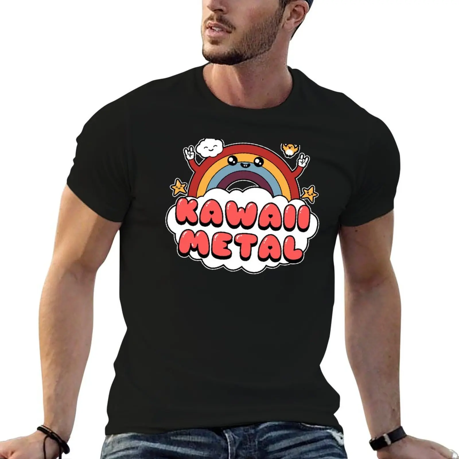 Kawaii Metal T-Shirt vintage shirts graphic plain white t shirts men