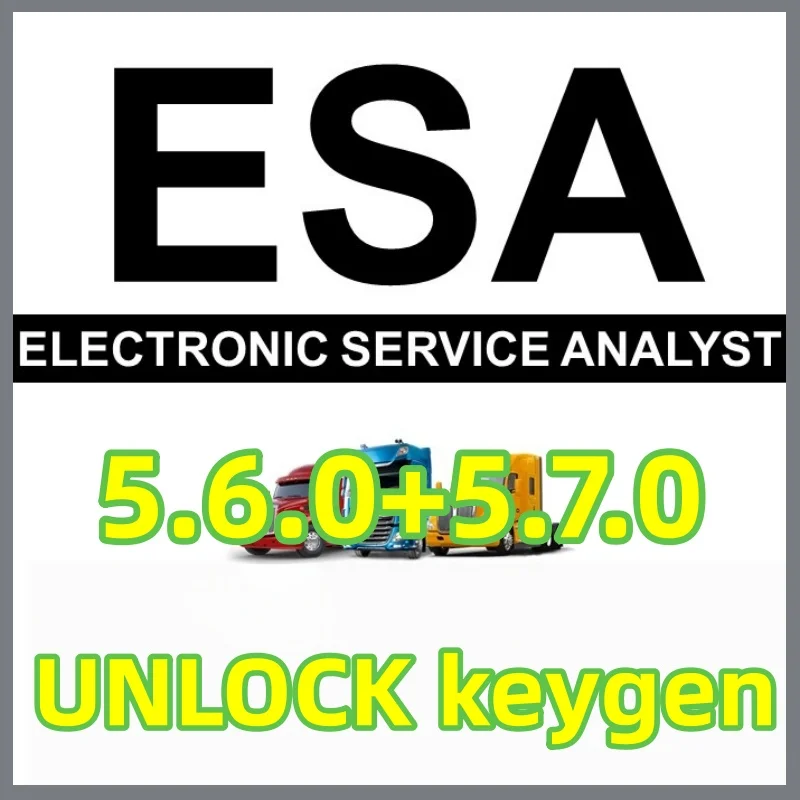 ESA 5.7+5.6 Electronic Service Analyst Truck Diagnostic With 2024 Full SW Flash Files & keygen UNLOCK for Paccar