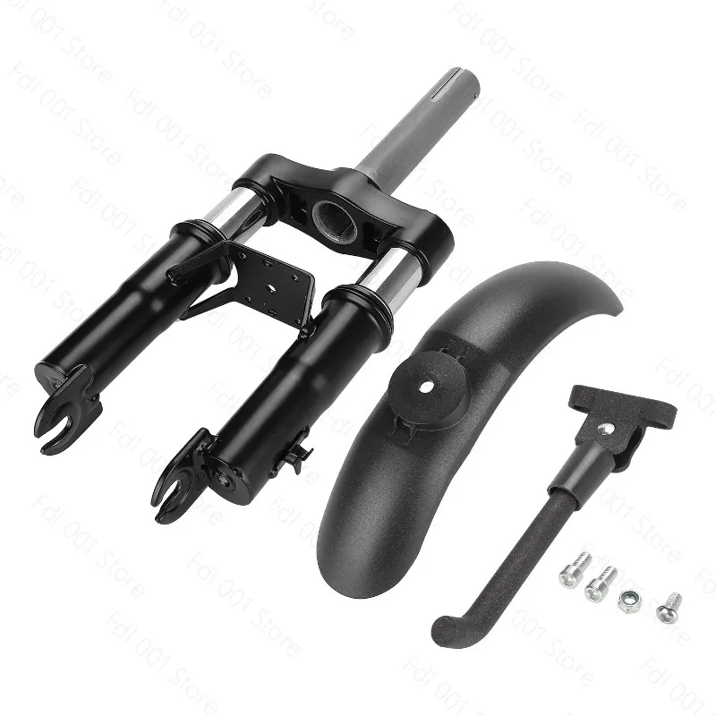 Front Fork Shock Absorber Assembly with Kickstand Fender Fit for Foldable Electric Scooter Replacement Spare Parts