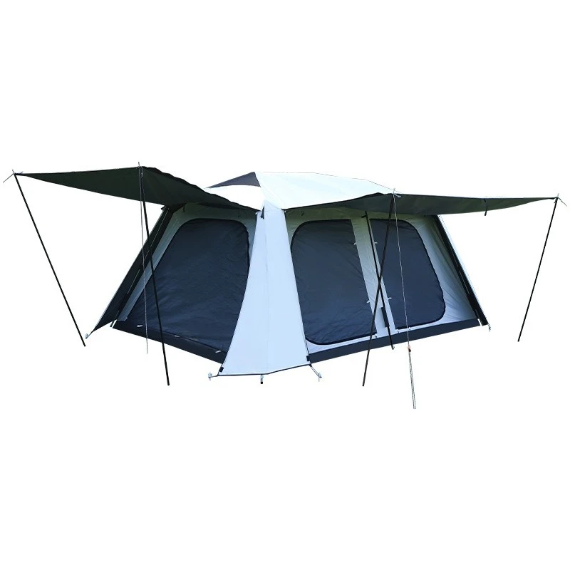 Outdoor camping Thickened rainproof portable two-bedroom one-bedroom villa tent camping room type