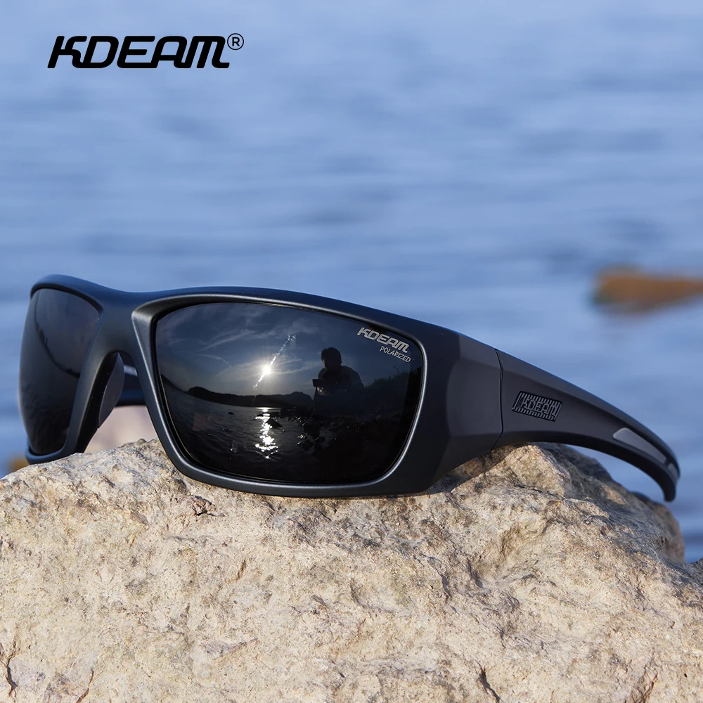 KDEAM Men\'s Cycling Sunglasses Polarized Great Elasticity Of TR90 Material Riding Sunglasses 1.2mm Thickness Polarizing Lenses