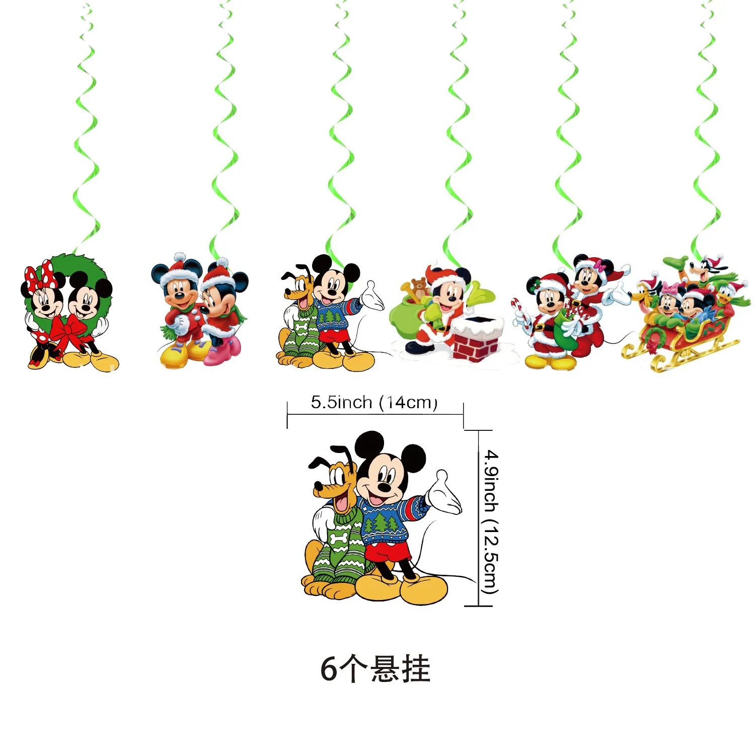 Disney Mickey Mouse Christmas Theme Party Supplies Set Boys Girl Birthday Cake Decoration Banner Latex Balloons Toys Gift