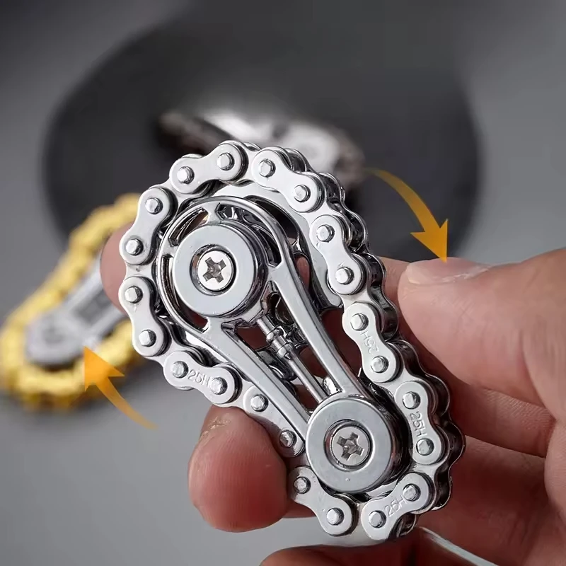 Neue Metallkettenräder Schwungrad Fingertip Gyro Fidget Spinner Antistress Angst Fahrradketten EDC Spinner Fidget Spielzeug für Geschenke