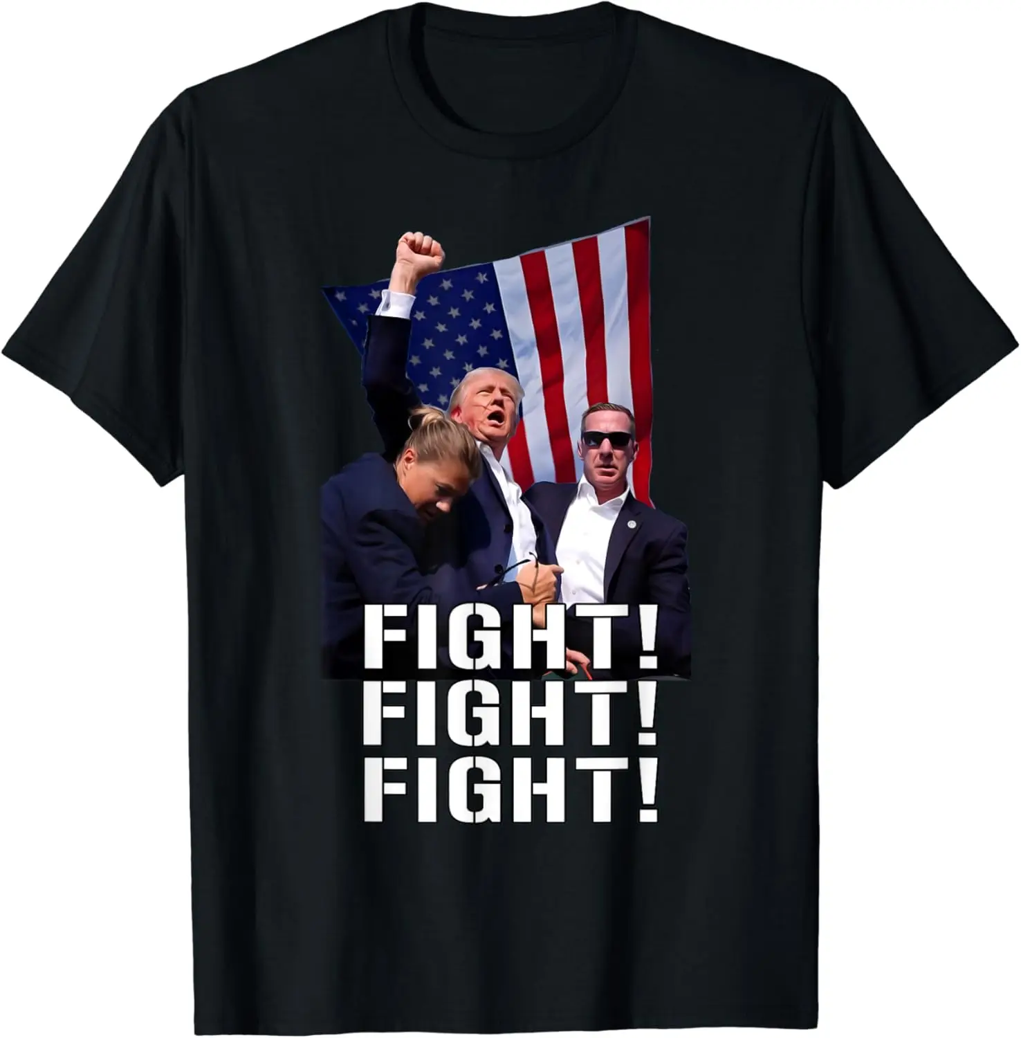 Trump Fist Pumped Fight Pray For Trump America T-Shirt