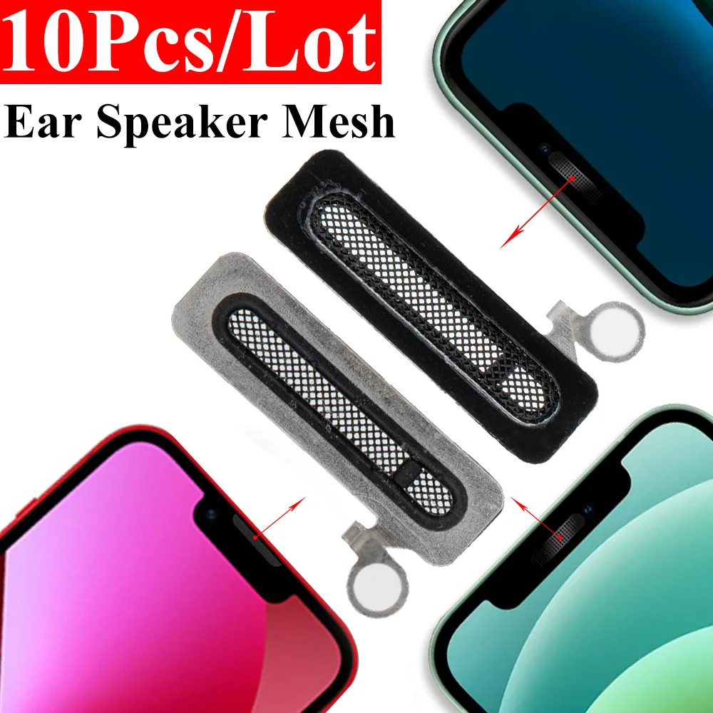 10Pcs A+ Earpiece Mesh for iPhone 14 13 12 11 Pro XR X XS Max Anti Dust Adhesive Sticker Receiver Net Double Speaker Tape