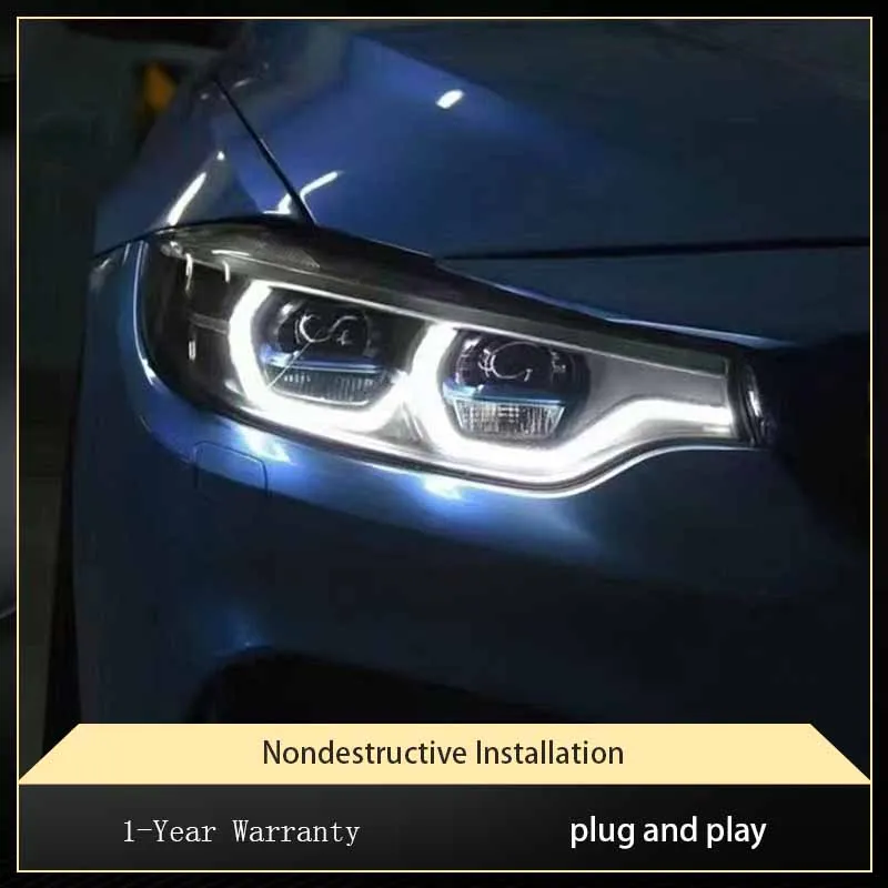 

Car Lights For BMW 4 Series 425 428 430 Head Light M4 Headlight 2013-2020 Projector Lens Upgrade Auto LED DRL HID Accessories