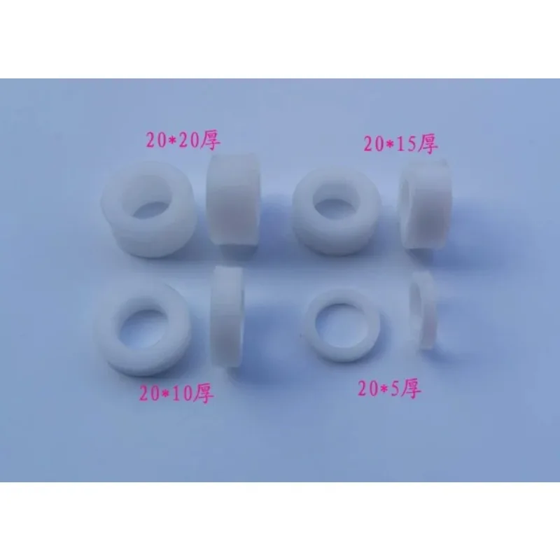 60pcs Straw Crushing and Returning Machine, Thickened Wear-resistant Nylon Spacer Sleeve, Pin Shaft Spacer Gasket, 20 Holes