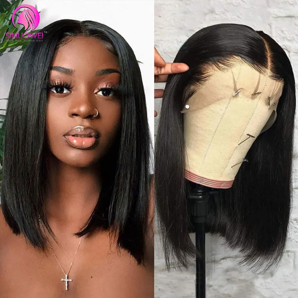 

Bob Wig Lace Front Human Hair Wigs Short Straight Natural Black Human Hair Wig For Women 13x4 Lace Frontal Wig Human Hair